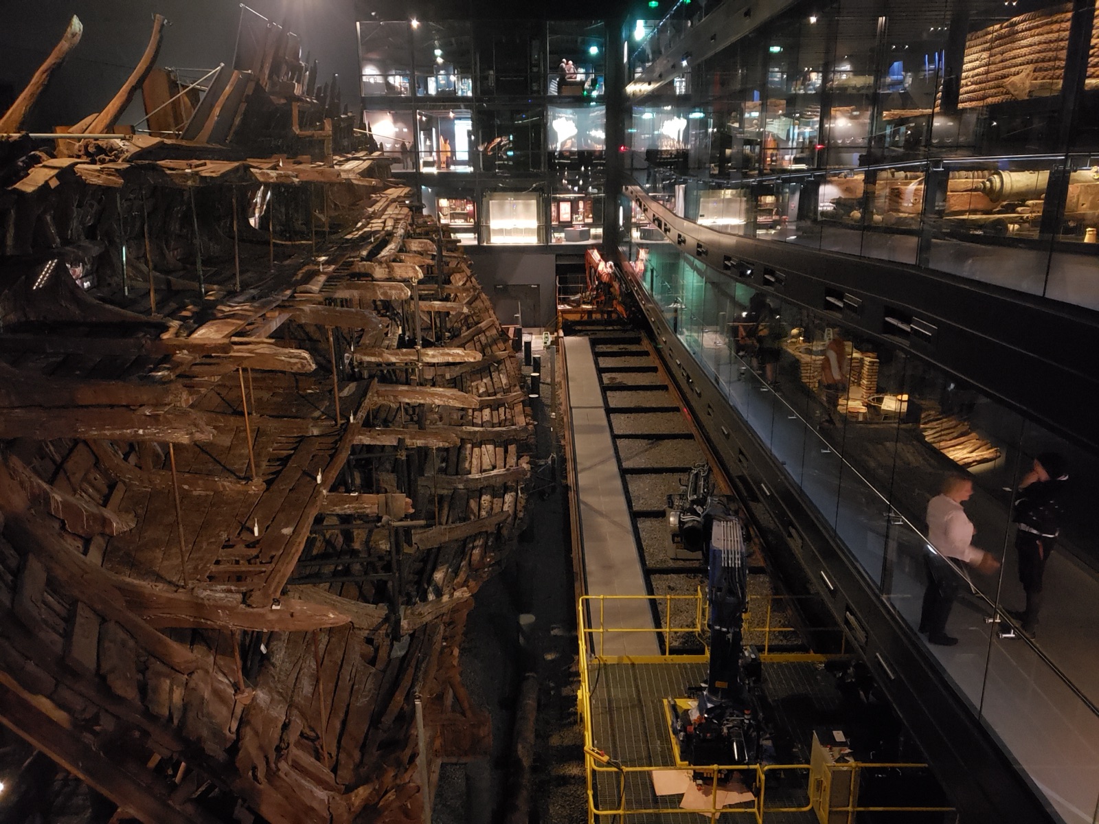 View of the Mary Rose from the G floor of the Mary Rose Museum